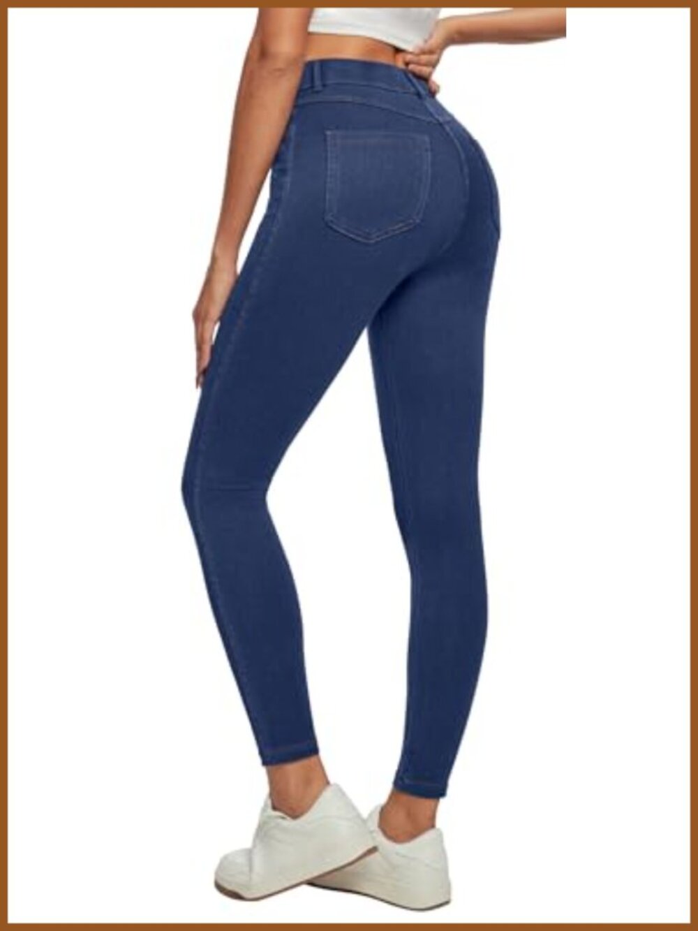 Women's Pull On Skinny Jeans High Rise Stretch Jeggings Denim Leggings